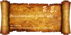 Reichenbach Edömér névjegykártya